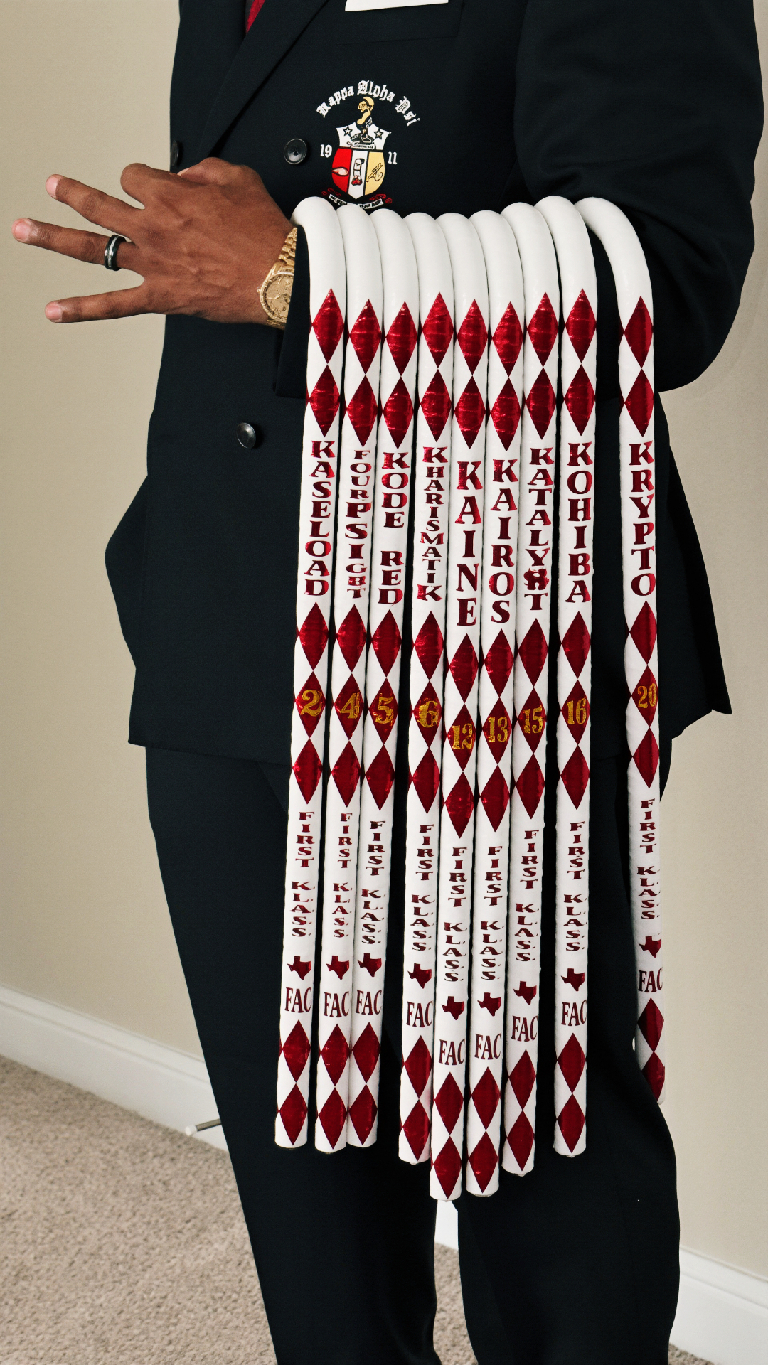 Full line set of hand-wrapped chapter kanes